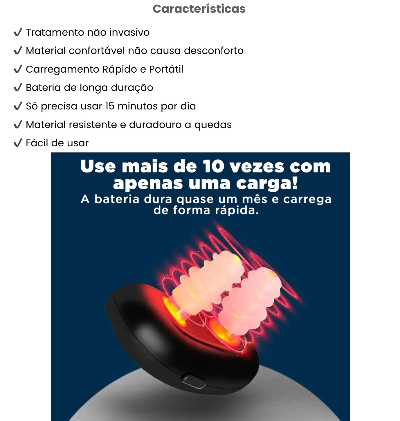 LumiNasal — Características e bateria de longa duração